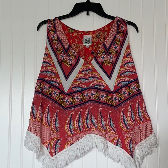 ivy jane Tops - 3/$25 Ivy Jane Pink Boho Lace Tank Top Size S